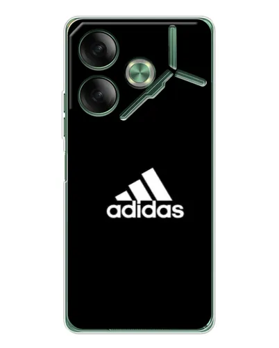 Чехол для TECNO Pova 7 с картинкой «Черная классика Adidas»