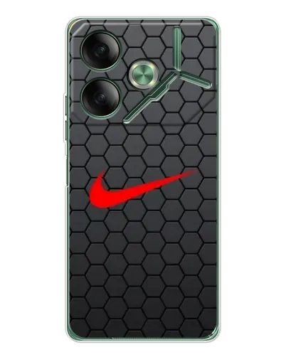 Чехол для TECNO Pova 7 с картинкой «Nike — карбоновая сетка» Чехол для TECNO Pova 7 с картинкой «Nike — карбоновая сетка»