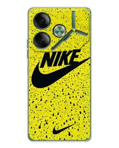 Чехол для TECNO Pova 7 с картинкой «Желтый текстурный Nike» Чехол для TECNO Pova 7 с картинкой «Желтый текстурный Nike»