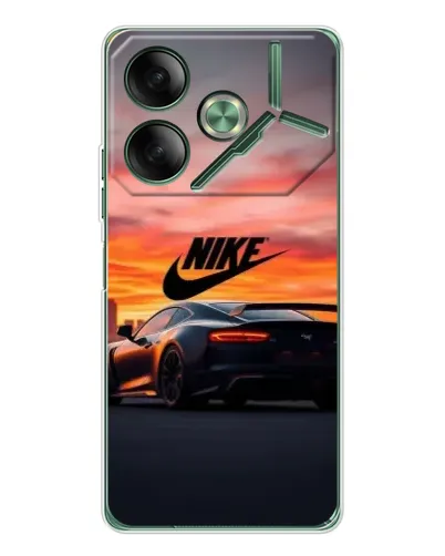 Чехол для TECNO Pova 7 с картинкой «Nike и суперкар» Чехол для TECNO Pova 7 с картинкой «Nike и суперкар»