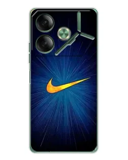 Чехол для TECNO Pova 7 с картинкой «Синий пульс Nike» Чехол для TECNO Pova 7 с картинкой «Синий пульс Nike»