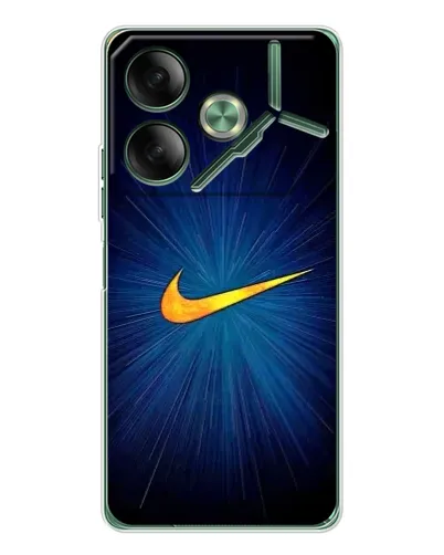 Чехол для TECNO Pova 7 с картинкой «Синий пульс Nike» Чехол для TECNO Pova 7 с картинкой «Синий пульс Nike»