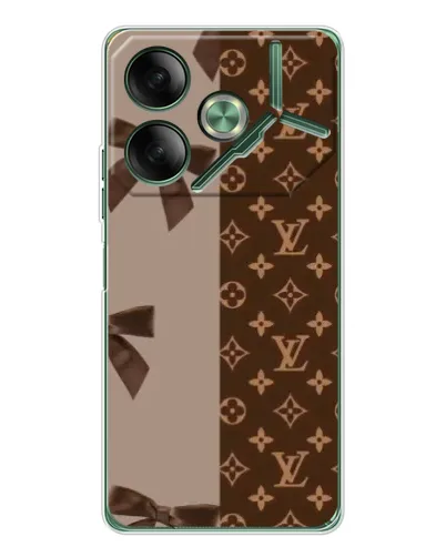 Чехол для TECNO Pova 7 с картинкой «Louis Vuitton — банты»