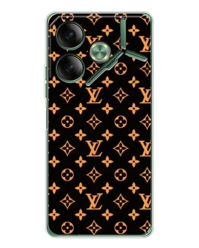 Чехол для TECNO Pova 7 с картинкой «Золотая монограмма LV»