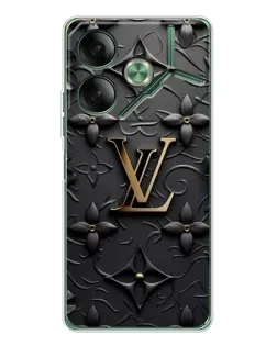 Чехол для TECNO Pova 7 с картинкой «Кожаная текстура LV»