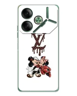 Чехол для TECNO Pova 7 с картинкой «LV и Микки Маус»