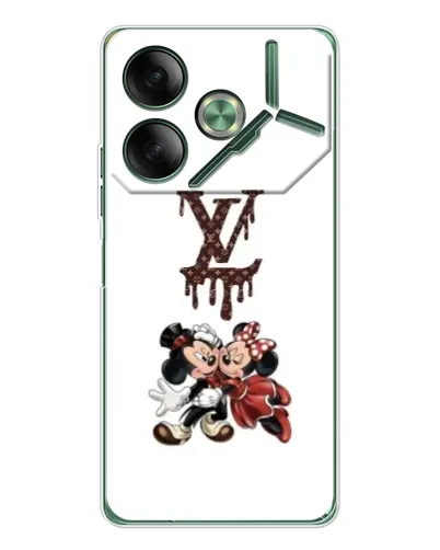 Чехол для TECNO Pova 7 с картинкой «LV и Микки Маус»