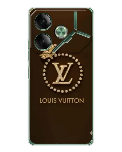 Чехол для TECNO Pova 7 с картинкой «LV — золотая печать»