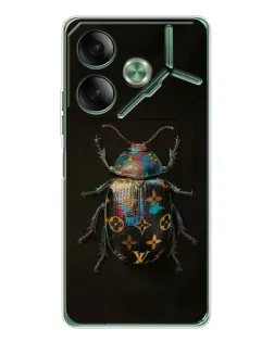Чехол для TECNO Pova 7 с картинкой «LV — мраморный принт»