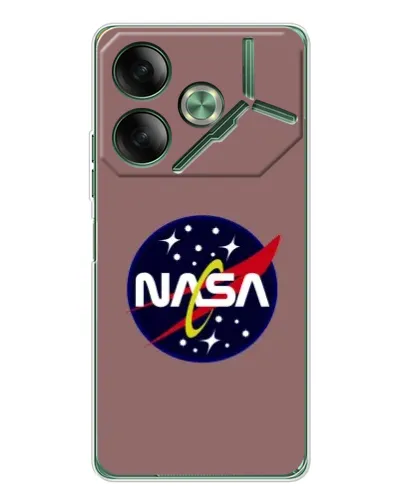 Чехол для TECNO Pova 7 с картинкой «NASA — ретро космос» Чехол для TECNO Pova 7 с картинкой «NASA — ретро космос»