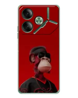 Чохол для TECNO Pova 7 з картинкою «Bored Ape в червоному» Чохол для TECNO Pova 7 з картинкою «Bored Ape в червоному»