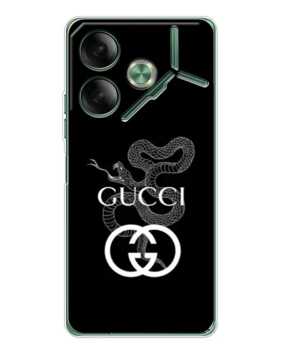 Чехол для TECNO Pova 7 с картинкой «Gucci — серебряная змея» Чехол для TECNO Pova 7 с картинкой «Gucci — серебряная змея»