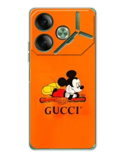 Чохол для TECNO Pova 7 з картинкою «Міккі Маус Gucci — помаранч» Чохол для TECNO Pova 7 з картинкою «Міккі Маус Gucci — помаранч»