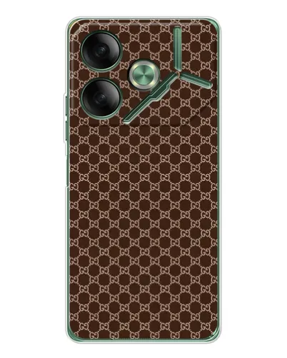 Чехол для TECNO Pova 7 с картинкой «Gucci — шоколадная сетка» Чехол для TECNO Pova 7 с картинкой «Gucci — шоколадная сетка»