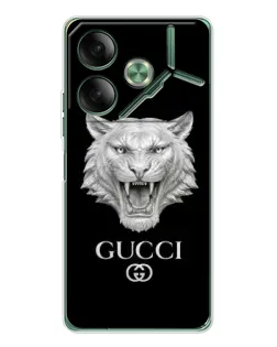 Чохол для TECNO Pova 7 з картинкою «Gucci — срібний лев» Чохол для TECNO Pova 7 з картинкою «Gucci — срібний лев»