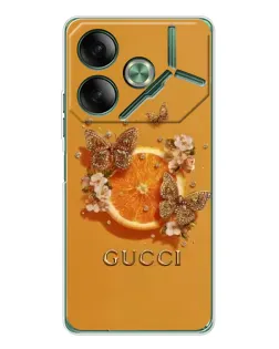 Чохол для TECNO Pova 7 з картинкою «Gucci — золоті метелики» Чохол для TECNO Pova 7 з картинкою «Gucci — золоті метелики»