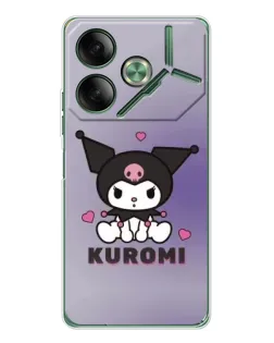Чохол для TECNO Pova 7 з картинкою «Kuromi — фіолетовий арт»