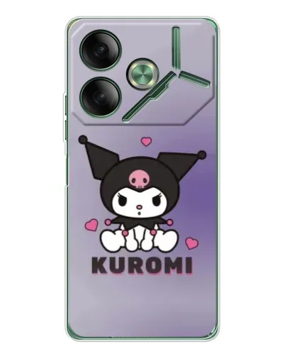 Чохол для TECNO Pova 7 з картинкою «Kuromi — фіолетовий арт»