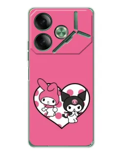 Чохол для TECNO Pova 7 з картинкою «Kuromi та My Melody»