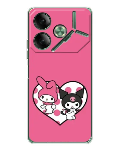 Чохол для TECNO Pova 7 з картинкою «Kuromi та My Melody»