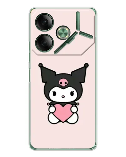 Чохол для TECNO Pova 7 з картинкою «Kuromi та серце»