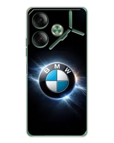 Чохол для TECNO Pova 7 з картинкою «BMW — неонове сяйво»