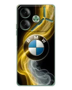 Чохол для TECNO Pova 7 з картинкою «Золотистий дим BMW»