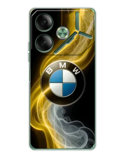 Чохол для TECNO Pova 7 з картинкою «Золотистий дим BMW»