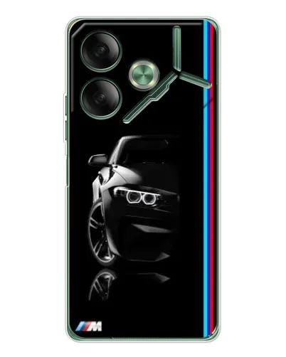 Чохол для TECNO Pova 7 з картинкою «Силует BMW в темряві»