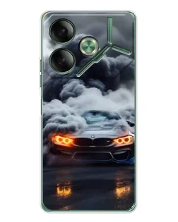 Чохол для TECNO Pova 7 з картинкою «BMW у диму»