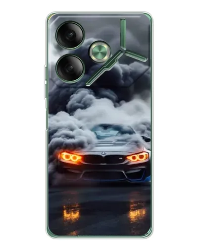 Чохол для TECNO Pova 7 з картинкою «BMW у диму»