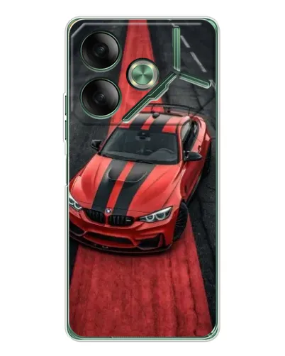 Чохол для TECNO Pova 7 з картинкою «BMW на червоній доріжці»