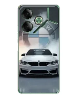 Чохол для TECNO Pova 7 з картинкою «BMW в білому диму»