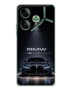 Чохол для TECNO Pova 7 з картинкою «BMW крізь нічне місто»