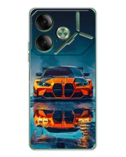 Чохол для TECNO Pova 7 з картинкою «BMW — золота емблема»