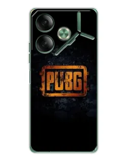 Чохол для TECNO Pova 7 з картинкою «PUBG — золотий логотип»