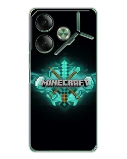 Чохол для TECNO Pova 7 з картинкою «Minecraft Diamond лого» Чохол для TECNO Pova 7 з картинкою «Minecraft Diamond лого»