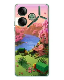Чохол для TECNO Pova 7 з картинкою «Рожеве дерево Minecraft» Чохол для TECNO Pova 7 з картинкою «Рожеве дерево Minecraft»