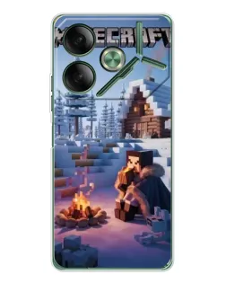 Чохол для TECNO Pova 7 з картинкою «Зимовий Minecraft» Чохол для TECNO Pova 7 з картинкою «Зимовий Minecraft»