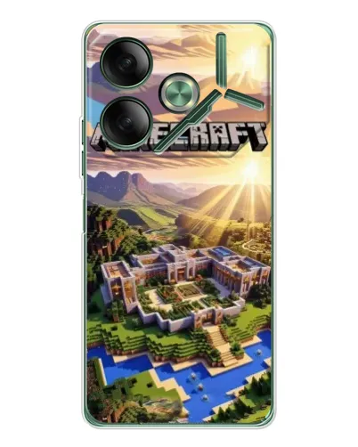 Чехол для TECNO Pova 7 с картинкой «Minecraft панорама»