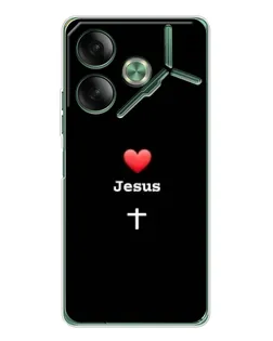 Чохол для TECNO Pova 7 з картинкою «Серце - Jesus»