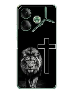 Чохол для TECNO Pova 7 з картинкою «Лев та Хрест»