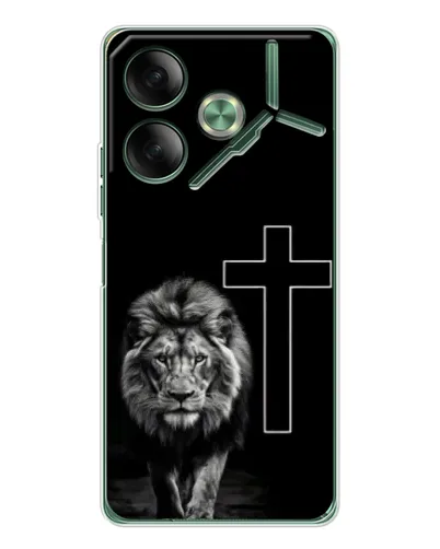 Чехол для TECNO Pova 7 с картинкой «Лев и Крест»