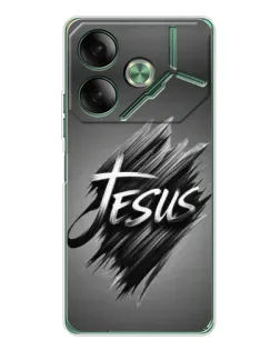 Чехол для TECNO Pova 7 с картинкой «Надпись Jesus Graffiti»