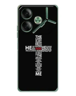 Чехол для TECNO Pova 7 с картинкой «Текстовый крест»