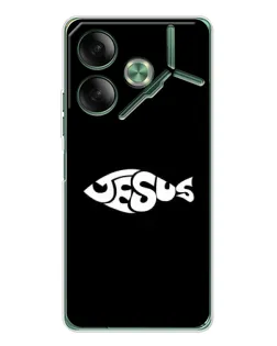 Чехол для TECNO Pova 7 с картинкой «Рыба Jesus»