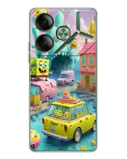 Чехол для TECNO Pova 7 с картинкой «Монстр-трак приключения»