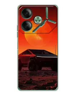 Чохол для TECNO Pova 7 з картинкою «Cybertruck на Марсі»