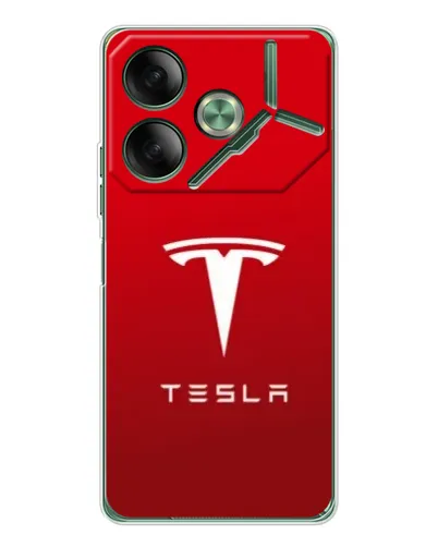 Чохол для TECNO Pova 7 з картинкою «Tesla Red Classic» Чохол для TECNO Pova 7 з картинкою «Tesla Red Classic»