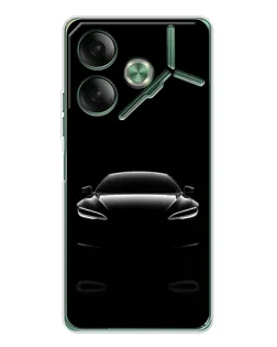 Чохол для TECNO Pova 7 з картинкою «Силует Tesla Night»